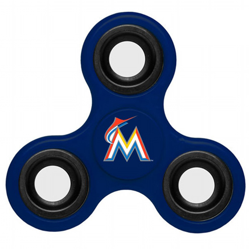 MLB Miami Marlins 3 Way Fidget Spinner F58 - Royal - Click Image to Close
